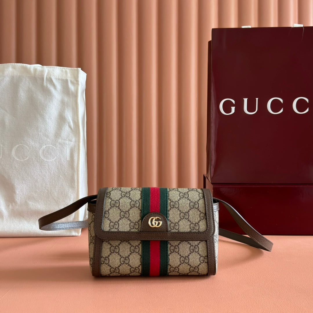 GUCCI 25S SHOULDER BAG 18 CM IN MULTICOLOR CALFSKIN