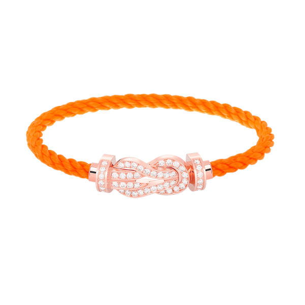 <CHIBA>CHANCE LARGE 8 FIGURE BUCKLE FULL DIAMOND BRACELET ROSE GOLD