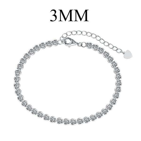 <CHIBA>Ornate  Sparkling Round Cut Daily Bracelet
