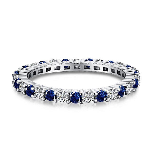 <CHIBA>Exquisite Colorful Round Cut Tennis Ring