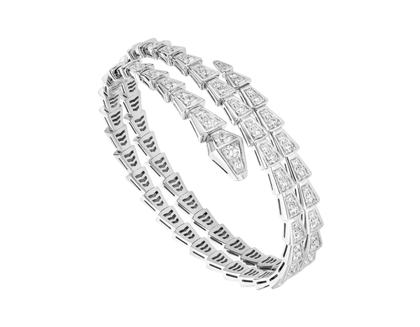<chiba> SERPENTI ARMBAND SILBER DIAMANT DOPPELREIHIG</chiba>