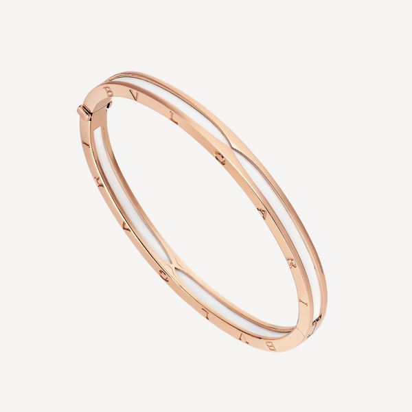 <chiba> ZERO 1 ROSA GOLD MIT WEISSEM KERAMIKARMBAND</chiba>