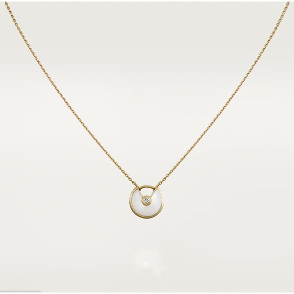 <CHIBA>AMULETTE ROSE GOLD MOP NECKLACE