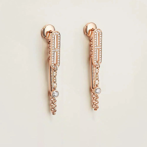 <CHIBA>CHAINE CHAOS DIAMOND DROP EARRINGS