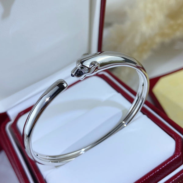 <CHIBA>PANTHERE SILVER OPEN BRACELET